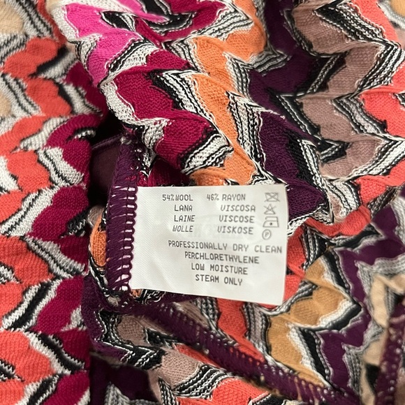 Missoni Orange Label Sleeveless Multicolor Knit Mock Dress Women Sz 42 US 6 M - Picture 9 of 13